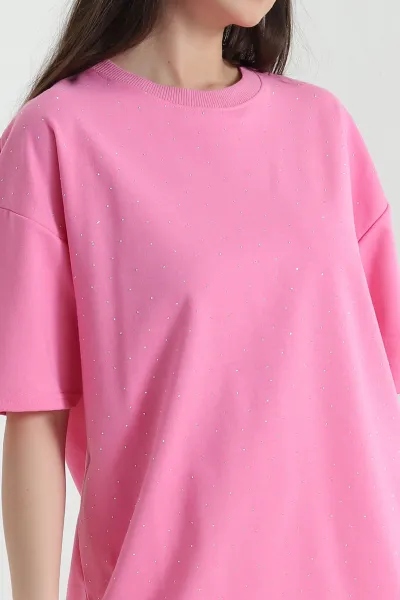 Pembe Taşlı Kristal Kadın İkili Takım 454528