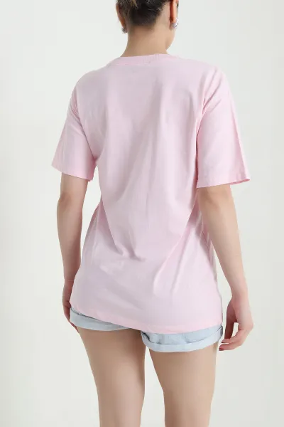 Pembe Taşlı Süprem Kadın Tişört 466986