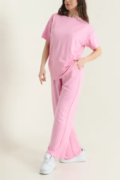 Pembe Taşlı Tasarım Kadın İkili Takım 436064