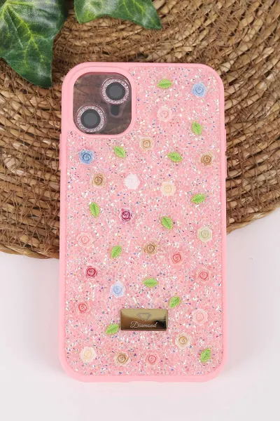 pembe-teknocase-iphone-11-uyumlu-rose-diamond-case-serisi-gul-desenli-lens-hediyeli-sert-silikon-telefon-kilifi-450118