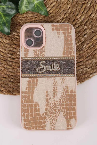 pembe-teknocase-iphone-11-uyumlu-smile-case-serisi-yazi-detayli-lens-hediyeli-sert-silikon-telefon-kilifi-450130