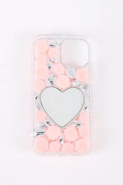 Pembe TeknoCase İPhone 12 Uyumlu Beauty Case Serisi Lens Hediyeli Premium Sert Silikon Telefon Kılıfı 430420