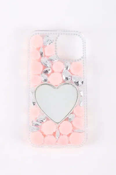 Pembe TeknoCase İPhone 13 Uyumlu Beauty Case Serisi Lens Hediyeli Premium Sert Silikon Telefon Kılıfı 430423