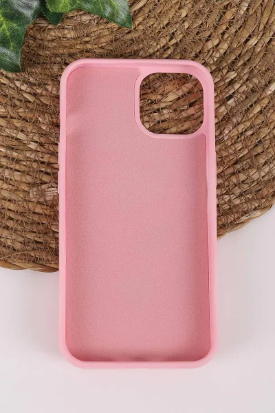 Pembe TeknoCase İPhone 13 Uyumlu Ringy Case Serisi Standlı Lens Hediyeli Sert Silikon Telefon Kılıfı 450165