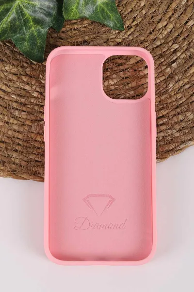 Pembe TeknoCase İPhone 13 Uyumlu Rose Diamond Case Serisi Gül Desenli Lens Hediyeli Sert Silikon Telefon Kılıfı 450125