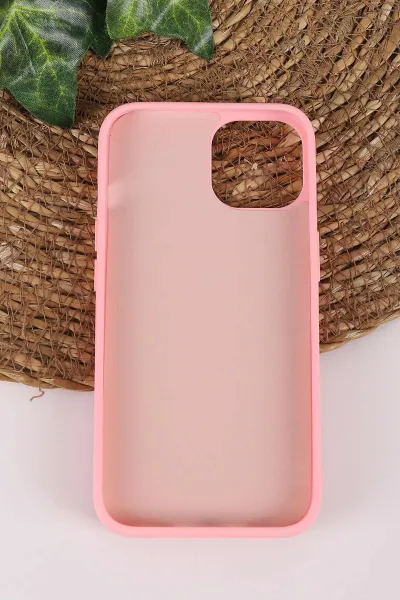 Pembe TeknoCase İPhone 13 Uyumlu Sweet Diamond Case Serisi Desenli Lens Hediyeli Sert Silikon Telefon Kılıfı 450110