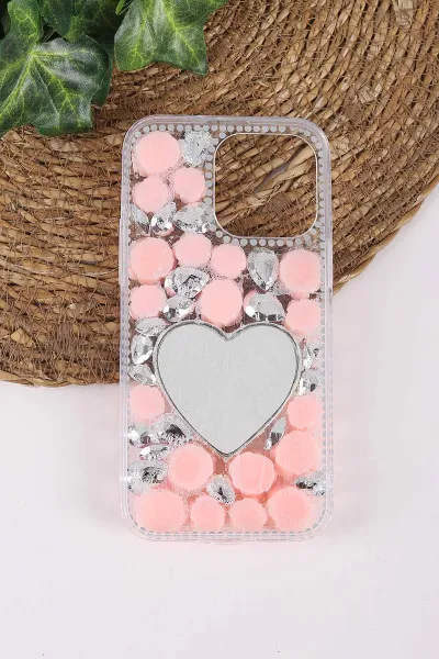 Pembe TeknoCase İPhone 14 Pro Max Uyumlu Beauty Case Serisi Lens Hediyeli Premium Sert Silikon Telefon Kılıfı 430441