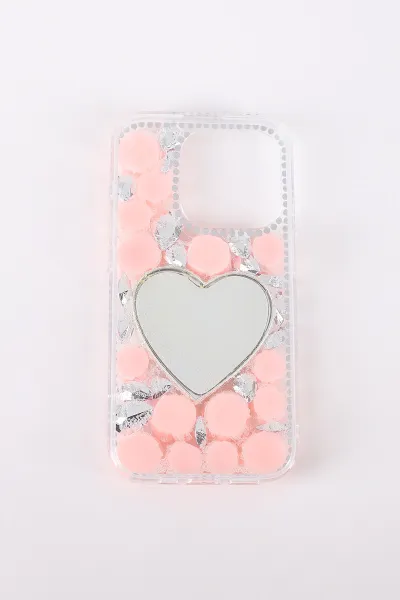 Pembe TeknoCase İPhone 15 Pro Uyumlu Beauty Case Serisi Lens Hediyeli Premium Sert Silikon Telefon Kılıfı 430450