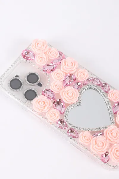 Pembe TeknoCase İPhone 16 Pro Max Uyumlu Beauty Case Serisi Lens Hediyeli Premium Sert Silikon Telefon Kılıfı 430463