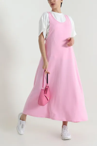 Pembe Tişörtlü Elbise Oysho Kadın İkili Takım 466079