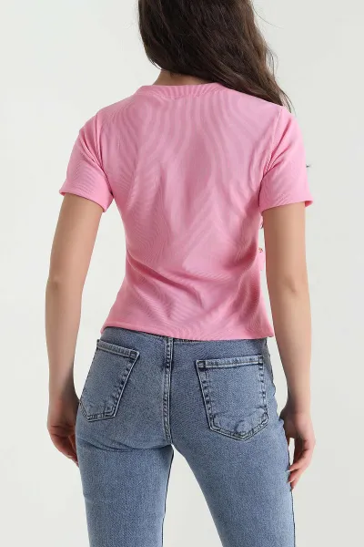 Pembe Tokalı Ottoman Kadın Bluz 457543