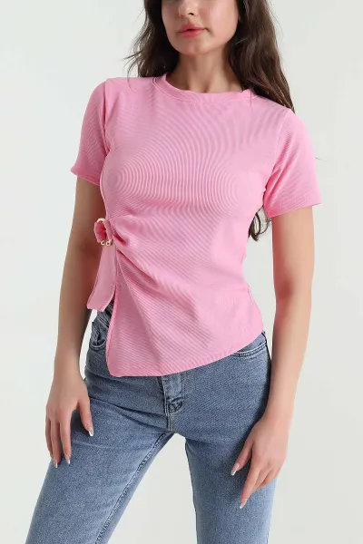 Pembe Tokalı Ottoman Kadın Bluz 457543