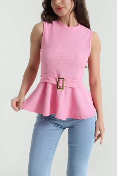 Pembe Tokalı Ottoman Kadın Bluz 462783