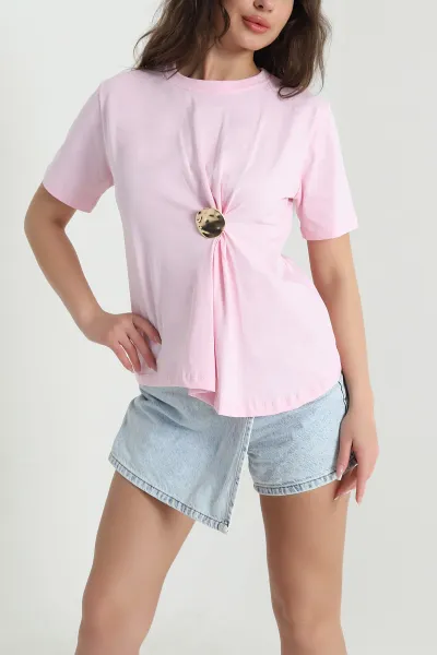 Pembe Tokalı Süprem Kadın Tişört 461087