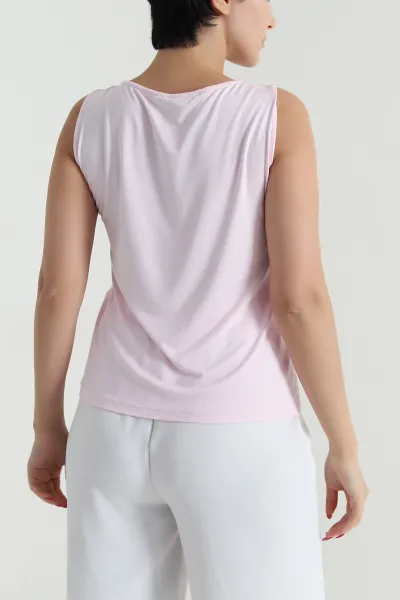 Pembe Tokalı Viskon Kadın Bluz 479465