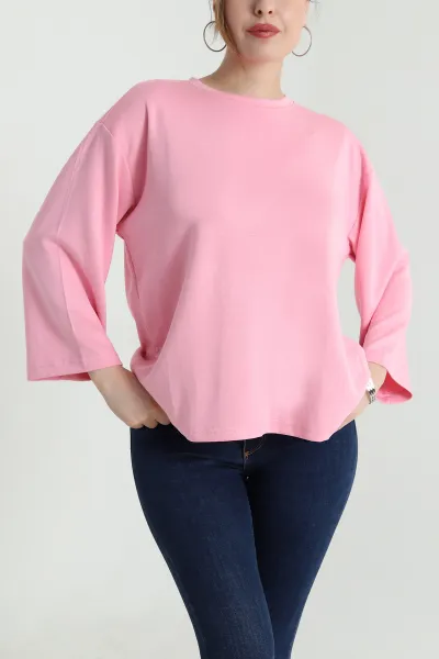 Pembe Truvakar Kol Modal Kadın Tişört 474708