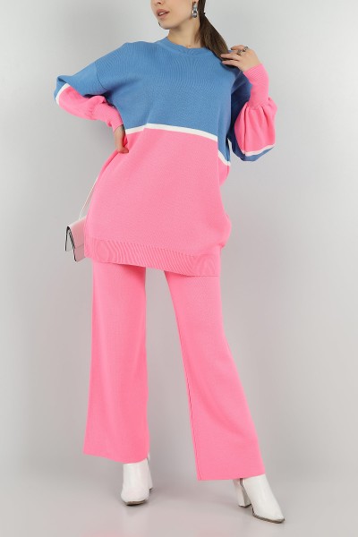 Pembe Tunik Pantolon Triko İkili Takım 147161