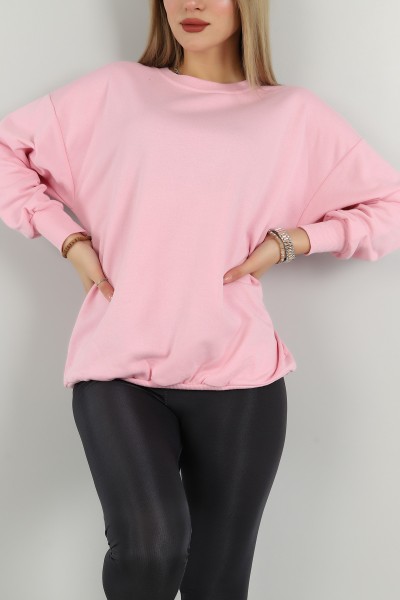 Pembe Üç İp Bayan Sweat 144914