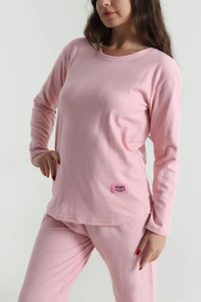 Pembe Uzun Kollu Conversion Kadın Pijama Takımı 494630