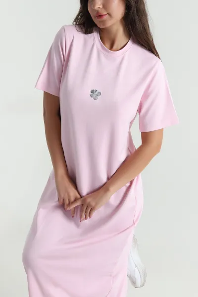 Pembe Varak Baskılı Oysho Kadın Elbise 472562
