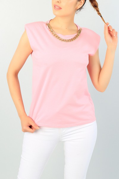 Pembe Vatkalı Kolye Tasarım 68795