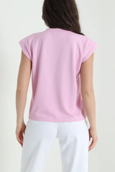 Pembe Vatkalı Oysho Kadın Bluz 455576