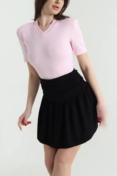 Pembe Vatkalı Oysho Kadın Zıbın Bluz 439835