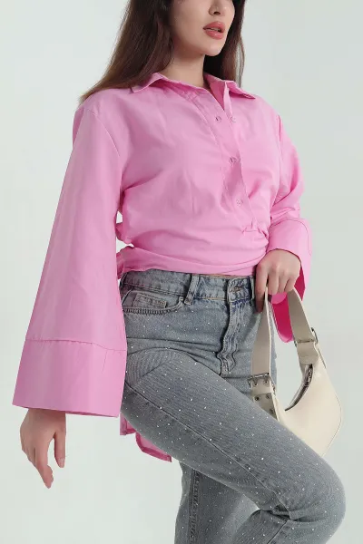 pembe-yandan-baglamali-kadin-poplin-gomlek-352674