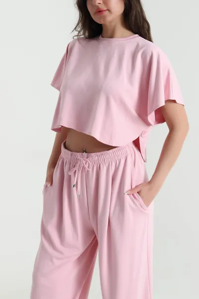 Pembe Yarasa Kol Oysho Kadın İkili Takım 458333