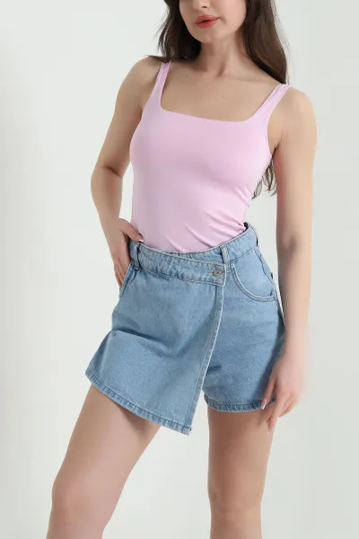 Pembe Yazlık Scuba Kadın Bluz 454670