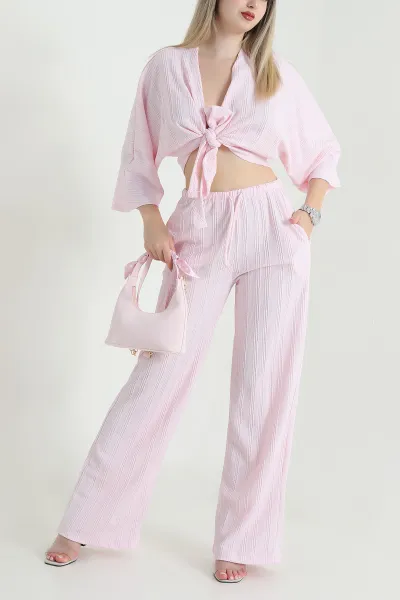 Pembe Yeni Sezon Gofre Kadın İkili Takım 469423