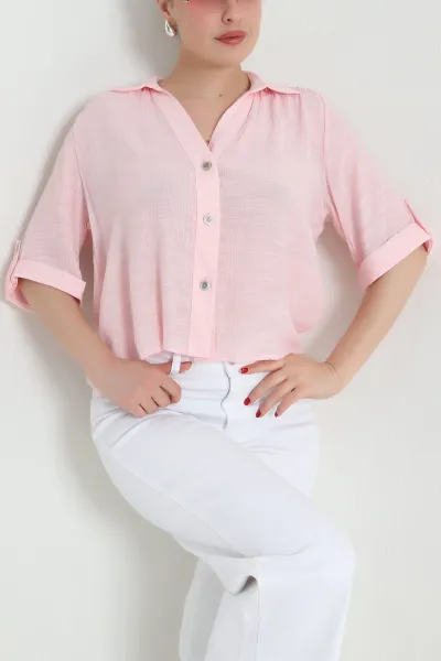 Pembe Yeni Sezon Kadın Gömlek 467230