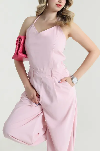 Pembe Yeni Sezon Kadın Tulum 475141