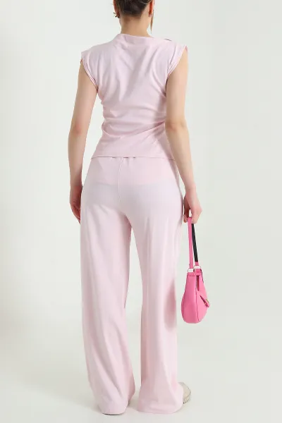 Pembe Yeni Sezon Pantolon Bluz Kadın İkili Takım 451017