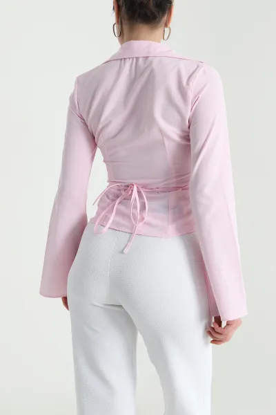 Pembe Yeni Sezon Poplin Kadın Bluz 461393