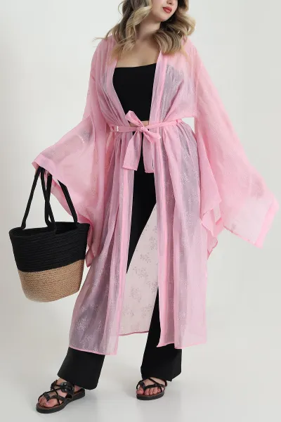 Pembe Yeni Sezon Tensel Kadın Kimono 478821