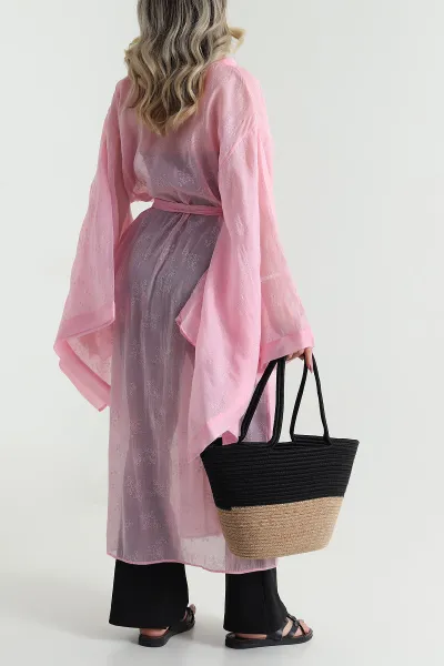 Pembe Yeni Sezon Tensel Kadın Kimono 478821