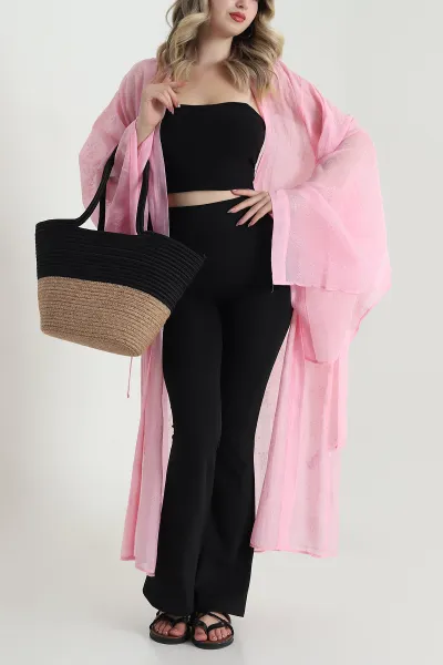 Pembe Yeni Sezon Tensel Kadın Kimono 478821