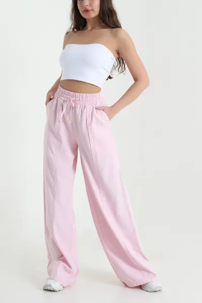 Pembe Yeni Sezon Tensel Kadın Pantolon 457850