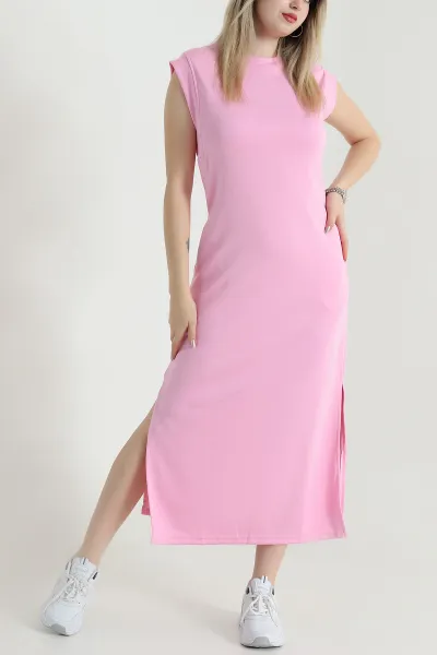 Pembe Yırtmaçlı Oysho Kadın Elbise 470285