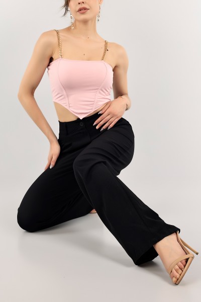 Pembe Zincir Askılı Sandy Bluz 115387
