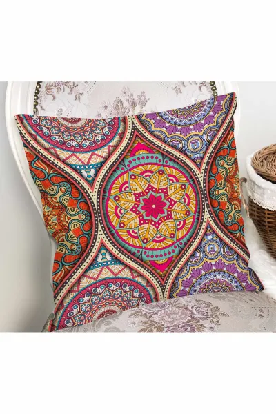 43x43 Dijital Baskılı Fermuarlı Modern Kırlent Kılıfı 272070
