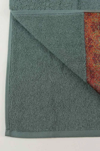 Petrol 50x90 Cm Nakışlı Desenli Kilim Havlu 460424