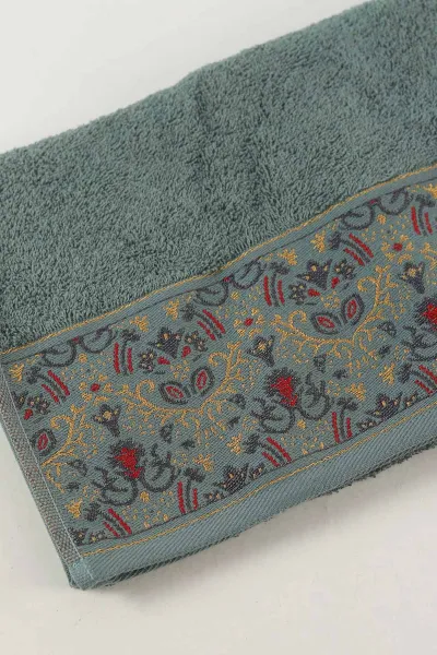 Petrol 50x90 Cm Nakışlı Desenli Kilim Havlu 460424