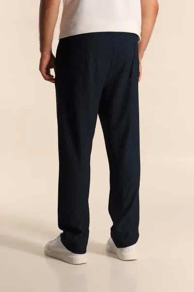 Petrol Baggy Fit Bel Bağlamalı Kesik Paça Erkek Jogger Pantolon 280072