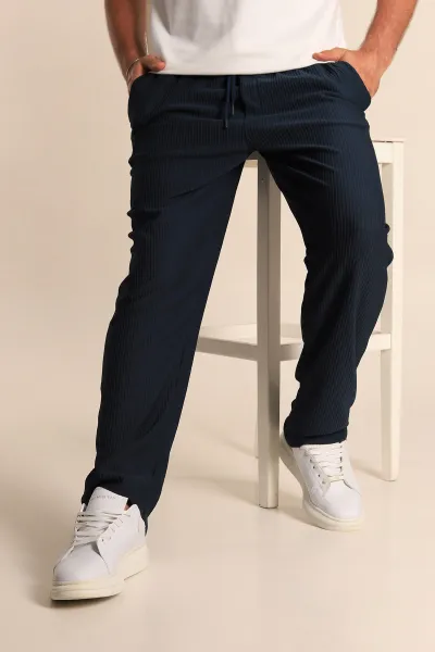 Petrol Baggy Fit Bel Bağlamalı Kesik Paça Erkek Jogger Pantolon 280072