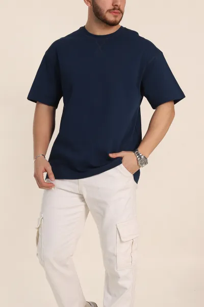 petrol-oversize-dikis-detayli-basic-erkek-tisort-348837