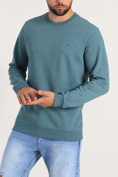petrol-regular-fit-interlok-kumas-pike-doku-basic-erkek-sweatshirt-305432