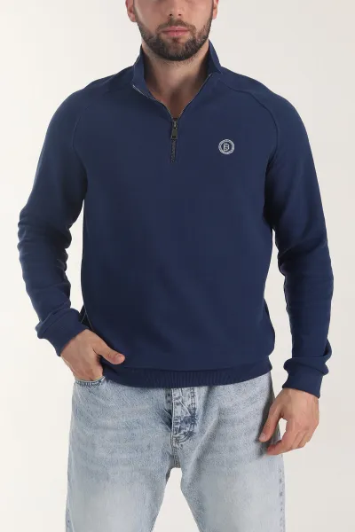 petrol-yarim-fermuarli-nakis-detayli-erkek-sweatshirt-406852