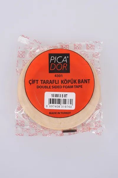Picador Çift Taraflı Köpük Bant 15mm X 5 Mt 475088